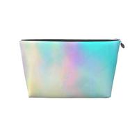 Lamina di ologramma con texture arcobaleno molto bella, Borsa da toilette Borsa per trucco Borsa per cosmetici Borsa da toilette da viaggio portatile