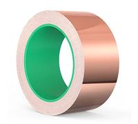 Lamina Rame 20m x 50mm, Tape in Schermatura EMI, Bifacciale Conduttivo per Messa a Terra, Saldatura e Difesa dalle Lumache