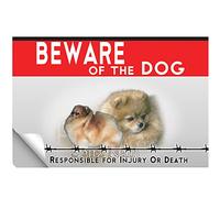 Laminato adesivo Beware of the dog German Spitz