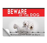 Laminato adesivo Beware of the dog West Highland White Terrier