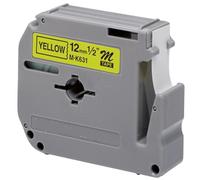 Laminato Black-Yellow 12mmX8m Brother label#MK-631BZ