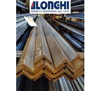 LAMINATO IN FERRO ACCIAIO BARRA PROFILO ANGOLARE 40X40X6 mm. 3 PEZZI da 2 METRI