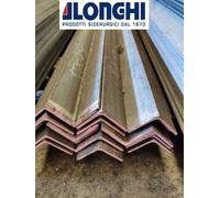 LAMINATO IN FERRO ACCIAIO BARRA PROFILO ANGOLARE 50X50X4 mm. 3 PEZZI da 2 METRI
