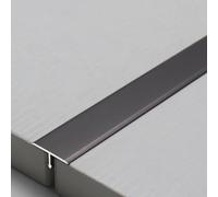 Laminato Striscia Di Transizione Pavimenti & Alluminio T In Copertura, Per Divisorio Piatto Piastrelle Modanature Decorative Giunzioni Parete Soglie(Dark gray,W 2.8cm)