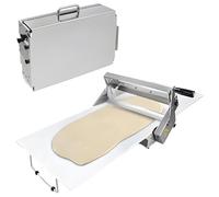 Laminatoio elettrico per impasti con spessore regolabile e costruzione in acciaio inox per panetteria e pizza