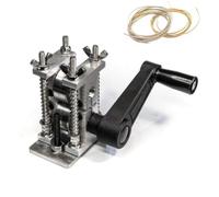 Laminatoio Manuale per Gioielli, Strumento per Formare Metalli in Acciaio Inossidabile con Spessore Regolabile per Filo di Rame Oro Argento, Laminatoio a Pressa Manuale per Crimpatura Lamiere