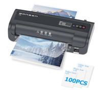 Laminator Machine, BONSEN 4 in 1 Thermal Laminator with 50 Laminating Pouches, A4 Portable Laminator with Paper Trimmer and Corner Rounder, 9 Inches Personal Laminator for Home School Office