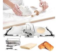 Laminatore Elettrico Pieghevole Per Pasta Croissant,Sfogliatrice Commerciale Per Pasta,Macchina Pasta In Acciaio Inossidabile-Spessore Regolabile 2-30mm,Macchina Sfogliare Croissant Tavolo