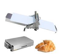 Laminatore for pasta for croissant, macchine manuali for la stesura della pasta, con 10 impostazioni di spessore regolabili, acciaio inossidabile, macchina da tavolo for croissant(Type300)