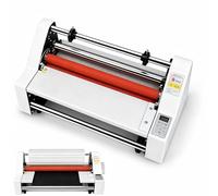 Laminatrice A Caldo E Freddo Da 13,8", Fronte Singolo E Doppio | Macchina Plastificatrice Termica Con 4 Rulli, Display Digitale, For Carte Di Carta E Fogli Di PVC