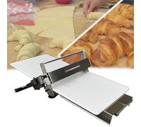 Laminatrice for pasta for croissant, sfogliatrice pieghevole commerciale a rulli con macchina manuale for bordo, spessore regolabile, acciaio inossidabile, croissant da tavolo, pizza(400Type)