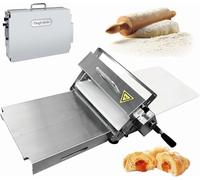 Laminatrice per Pasta Professionale Manuale | Sfogliatrice in Acciaio Inox con 10 Livelli di Spessore (0-27mm) | Macchina per Pizza, Croissant e Pasta Fresca | Pieghevole per Cucina Piccola