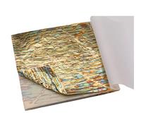 Lamine di Rame variegate Fogli di Foglia d'oro per Decorazioni per Unghie in Carta Artigianale Ceramica Doratura Domestica 50 Pezzi Foglie di Bronzo 14X14 cm