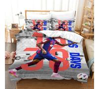 Lamine Yamal Set Di Biancheria Da Letto Con Stampa 3D, Copripiumino in Microfibra, Con Cerniera E Federe Copripiumini Single(140x200cm)