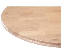 LAMINET - Copritavolo in plastica elastica con angoli - Trasparente - Piccolo rotondo - Adatto per tavoli fino a 111,8 cm di diametro