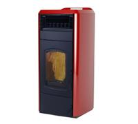 LAMINOX DALIA OMNIA AIR LUX STUFA A PELLETT 12 KW CANALIZZATA ROSSO BORDEAU