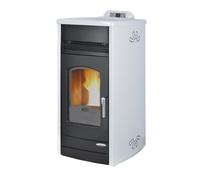 LAMINOX ESTER IDRO PLUS IDROVENTILATA TERMOSTUFA A PELLET 15 KW AVORIO