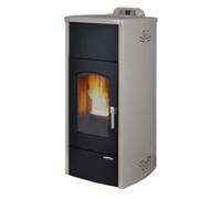 LAMINOX TINA IDRO PLUS TERMOSTUFA A PELLET 20 KW AVORIO