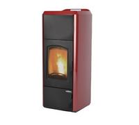 LAMINOX ZARA OMNIA IDRO LUX 30 KW TERMOSTUFA PELLET ACQUA SANITARIA ROSSO