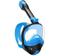 Lamker Maschera da snorkeling, pieghevole, per adulti, con supporto per fotocamera rimovibile, vista panoramica a 180°, anti-perdita, anti-appannamento
