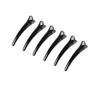 Lamkrtlp 6 Pezzi Fermagli per Capelli, Plastica Anatra Bill Clip, Fermagli per Capelli a Becco D'anatra per Parrucchiere, Donne e Ragazze, Strumento per Parrucchiere, Nero