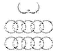 Lamkrtlp Anelli Metallici, Anelli Rilegatura 20mm/25mm, Anelli del Libro, Anelli per Raccoglitori per Documenti, Quaderni, Chiavi e Album Fotografici, 10 Pezzi