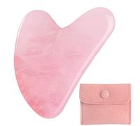 Lamkrtlp Gua Sha, strumento Guasha per scolpire e ridurre il gonfiore, strumento Gua Sha per viso, occhi, collo e corpo, regalo per la cura della pelle (rosa)