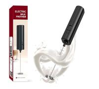 Lamkrtlp Montalatte Elettrico, Montalatte Elettrico Cappuccino Portatile, Funziona a Batteria, Montalatte Manuale per Latte per Caffè, Latte, Cappuccino, Nero