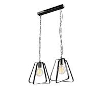 LAMKUR Lampada a sospensione RICCARDO 2xe27 nero