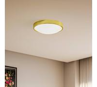 Lamkur Plafoniera Jaris, vetro bombato, Ø 36 cm, oro Lamkur