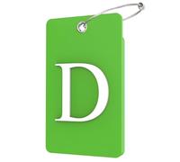 Lammcou Etichette per Valigie Aereo, Targhetta in gomma personalizzata con porta indirizzo e cavo in acciaio inossidabile, Luggage Tags Suitcases Labels (Verde, D)