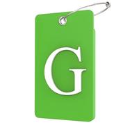 Lammcou Etichette per Valigie Aereo, Targhetta in gomma personalizzata con porta indirizzo e cavo in acciaio inossidabile, Luggage Tags Suitcases Labels (Verde, G)