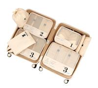 Lammcou Set di organizer per valigie, 8Pcs Sistema di Cubo di Viaggio, Travel Organizer Packing Cubes, Abbigliamento Intimo Calzature Organizzatori Sacchi Valigia di Stoccaggio Set accessori utili