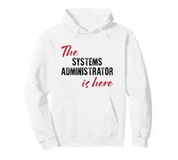 L'amministratore di Sistema è Qui - Divertente Felpa con Cappuccio