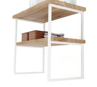 LAMO MANUFAKTUR Supporto per piano del lavabo 35x80 cm bianco 1 pezzo - Gamba per mobile bagno industriale in metallo con viti Fischer - Struttura per lavabo da appoggio e da incasso - Design moderno