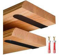 LAMO Staffe per mensole da muro 15 cm 4 pz. nere - Supporti per mensole, staffe a l, reggimensola a scomparsa, angolari metallo - Supporto mensola da cucina per spezie, profumi, cosmetici