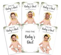 lamocho Who Has The Baby's Daddy Set di carte da grattare, Eucalipto Baby Shower Games Cards, Greenery Neutral Gender Reveal Game, Baby Shower Gioco Icebreaker Forniture per giochi /BB01