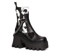 LAMODA Damaged Goods, Stivale alla Caviglia Donna, Teschio Nero, 36 EU