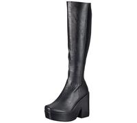 LAMODA Dog Days, Stivali Alti al Ginocchio Donna, in Poliuretano Nero, 40 EU