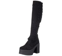 LAMODA Perfectly Untrue, Stivali Alti al Ginocchio Donna, in camoscio Nero, 36 EU