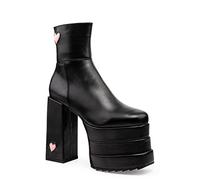 LAMODA Stalking Me, Stivale alla Caviglia Donna, in Poliuretano Nero, 39 EU