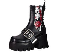 LAMODA Timeless, Stivale alla Caviglia Donna, Teschio Nero, 36 EU