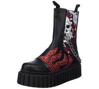 LAMODA Unforgiving, Stivale alla Caviglia Donna, Black Pu Flame, 41 EU