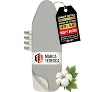 lamodo® - Copriasse da stiro 150x50 - Copriasse da stiro in 100% cotone - Adatto per stirare a vapore - Imbottitura extra spessa + elastico e tenditore, XXL 145-150 x 45-55cm