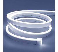 Lamomo Striscia LED 2m, Striscia LED Neon, Bianco Caldo 12V LED Strip, Dimmerabile, Impermeabile IP65, Silicone, Flessibile, con alimentatore di rete e controller, para Interior Exterior, DIY, White