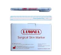 LAMONEA 10 Penne Dermatologiche Sterili Colore viola, Certificato CE - Penna Dermografica Uso chirurgico, Pennarello Dermatologico per Intervento, Uso Medicale sulla Pelle (DOPPIA PUNTA) - T3023