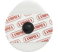 LAMONEA - SC47 kit 1200 Elettrodi ECG Monouso, Certficato CE - 42x45mm per Elettrostimolatore a Bottone - Radiotrasparente ovale, connessione clip in carbonio, sensore Ag/AgCI (24 buste da 50) - SC47