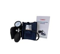 LAMONEA - Sfigmomanometro Manuale Professionale Aneroide Palmare con Pompa, Certificato CE - Misuratore di Pressione da Braccio con Pompetta e Custodia - Bracciale per Adulti - LAM/MC-30A
