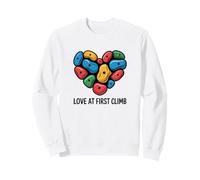 L'Amore alla Prima Salita Arrampicata su Roccia Tiene Il Cuore Felpa