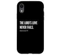 L'amore del Signore non fallisce mai versi biblici Citazione Dichiarazione Custodia per iPhone XR